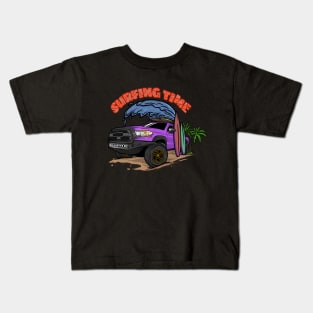 Purple Toyota 4Runner Surfing Time Holiday Kids T-Shirt